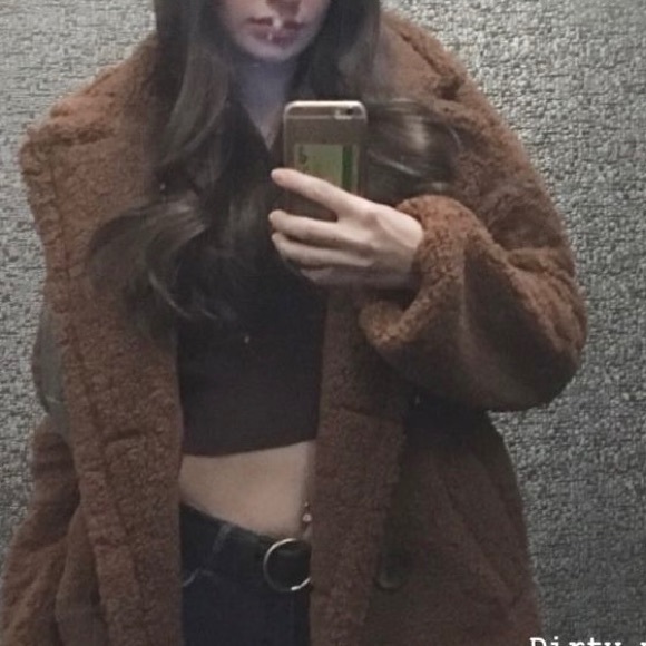 Brown teddy coat - Picture 5 of 5